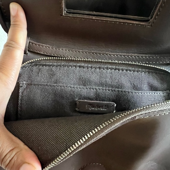 MADEWELL Women’s LEATHER CROSSBODY SHOULDER Bag CLUTCH Brass Hardware Mirror - Picture 9 of 9